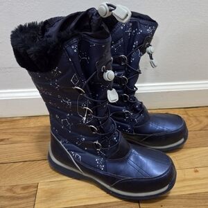 Lands' End Snowflake Insulated Snow Boot in Constellation Print